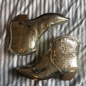 gold metallic cowgirl boots *SOLD*